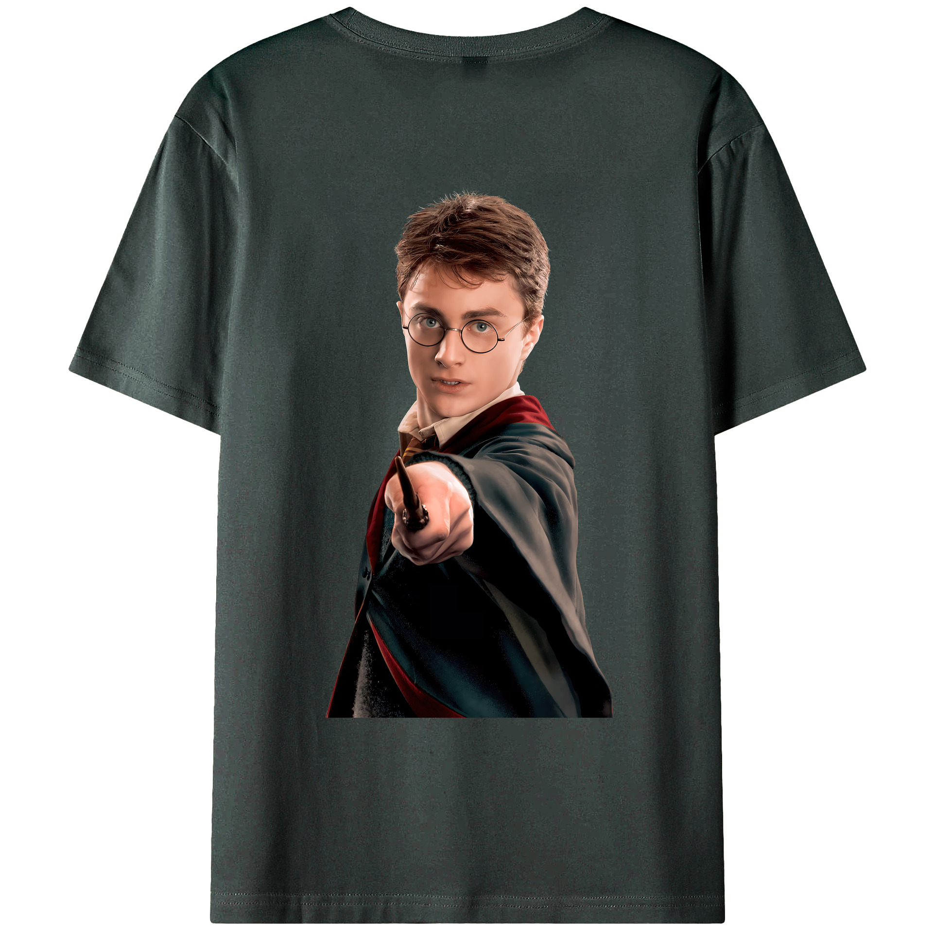 （画像用） Harry Potter ハリー・ポッターシリーズ 綿100％ メンズ半袖Tシャツ（バックプリント） 通気性